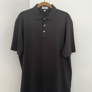Peter Millar Black Short Sleeve Polo Shirt Golf Summer Comfort Top Medium